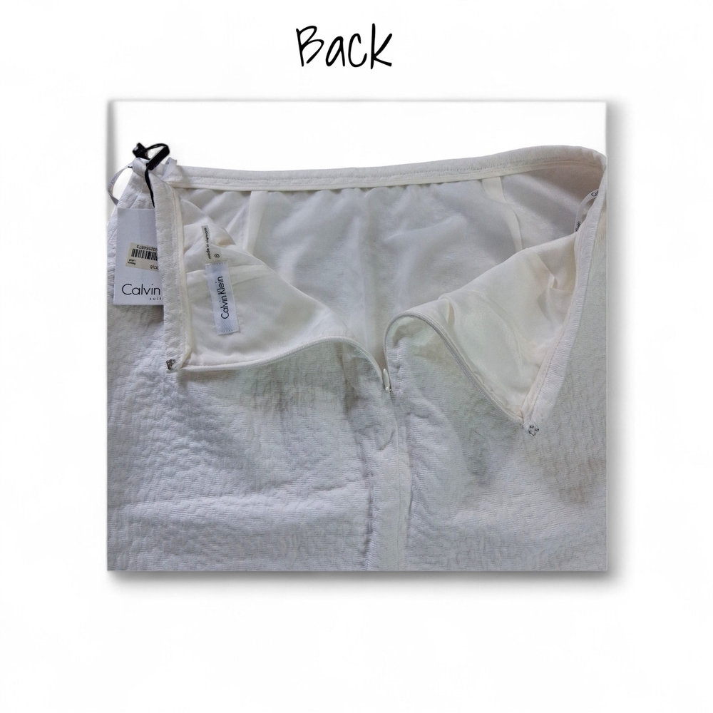 🆕️ Calvin Klein Suits Cream Pencil Skirt Womens Size 8 - Picture 6 of 11